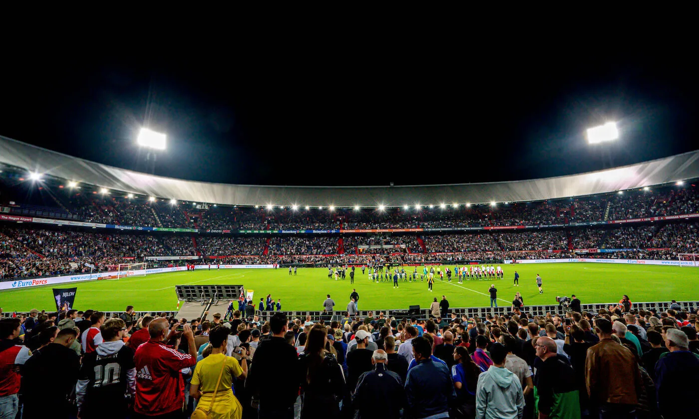 Feyenoord — packed football stadium at night